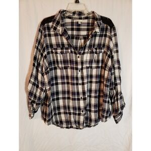 Women's Est 1948 Plaid Long Sleeve Shirt Size 22/24W ( H459)